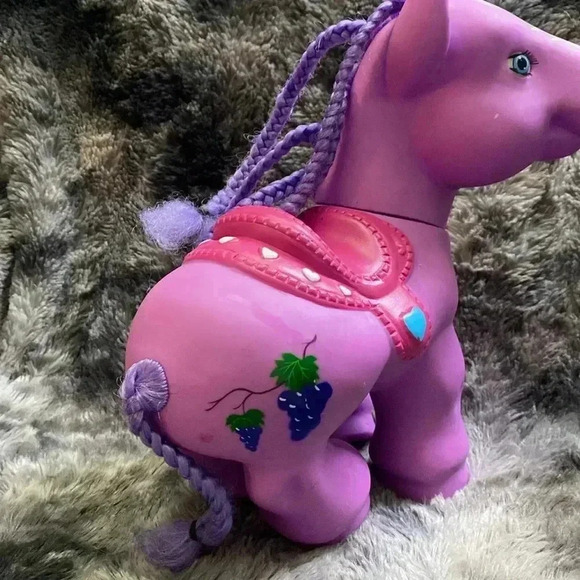 Vintage Little Pony Large Sized Purple W/ pink saddle 12" - Picture 14 of 16